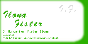 ilona fister business card